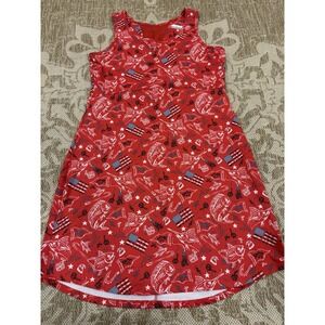 Columbia Sportswear Womens M L Dress Sleeveless PFG Outdoor Fishing Gear Red